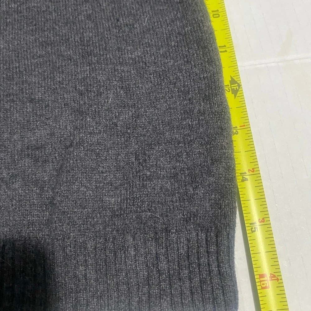 Gray Crewneck Sweater with Red Lightning Bolt